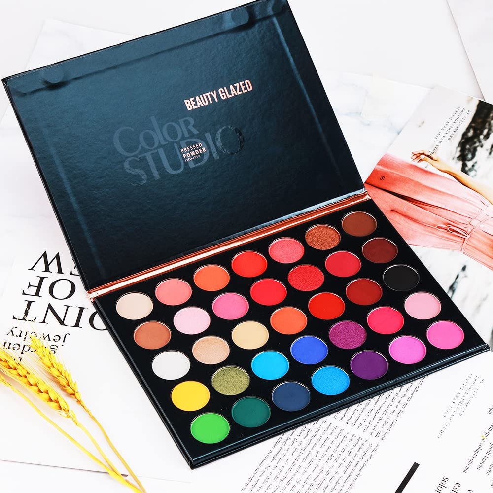 MYUANGO Color Studio Eyeshadow Palette – 35 Highly Pigmented Matte & Shimmer Shades, Waterproof & Blendable, Cruelty-Free Makeup Palette - görsel 13
