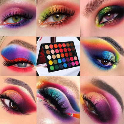 MYUANGO Color Studio Eyeshadow Palette – 35 Highly Pigmented Matte & Shimmer Shades, Waterproof & Blendable, Cruelty-Free Makeup Palette