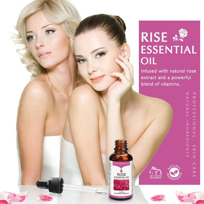 Rose Essential Oil Face Moisturizer - Nourishing Facial Oil for Women, 30ml