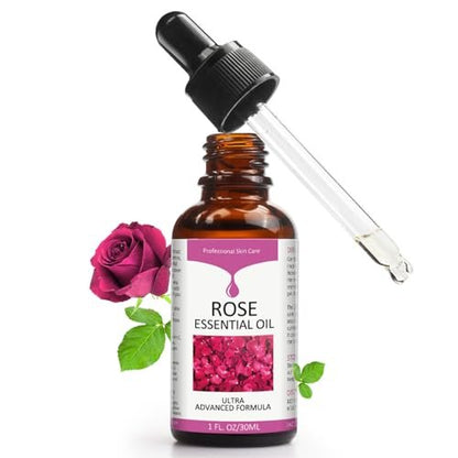 Rose Essential Oil Face Moisturizer - Nourishing Facial Oil for Women, 30ml