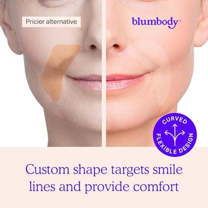 BLUMBODY Smile Line Patches – Face Wrinkle Patches for Fine Lines Around Mouth & Between Eyes – Non-Silicone Anti-Wrinkle Facial Tape – Comfortable Overnight Use (90-Day Supply) Avelisse