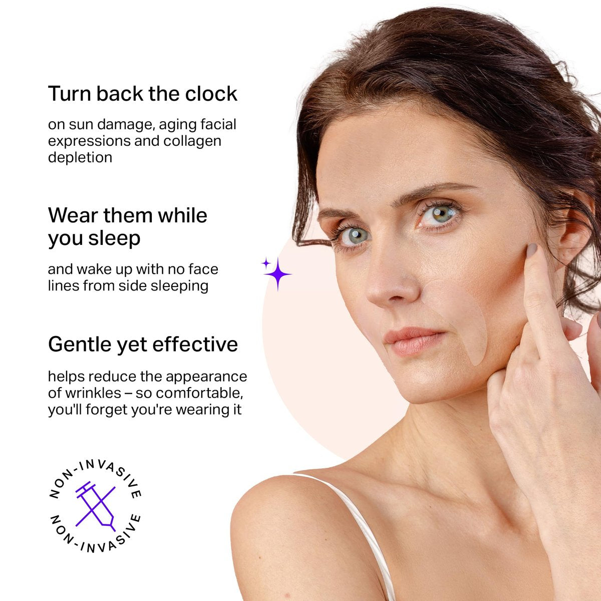 BLUMBODY Smile Line Patches – Face Wrinkle Patches for Fine Lines Around Mouth & Between Eyes – Non-Silicone Anti-Wrinkle Facial Tape – Comfortable Overnight Use (90-Day Supply) Avelisse