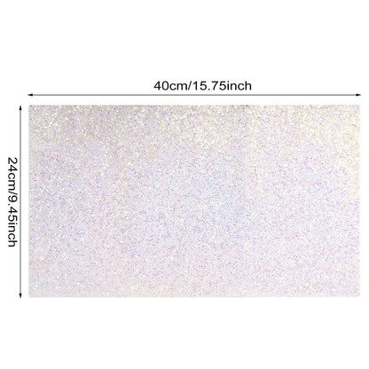 Glitter Nail Art Table Mat | Shiny Manicure Desk Pad & Hand Rest Pillow (15.5x9.4 Inch)