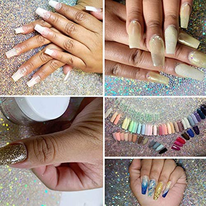 Glitter Nail Art Table Mat | Shiny Manicure Desk Pad & Hand Rest Pillow (15.5x9.4 Inch)
