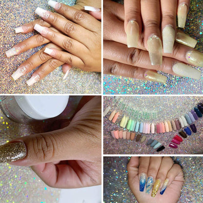 Glitter Nail Art Table Mat | Shiny Manicure Desk Pad & Hand Rest Pillow (15.5x9.4 Inch)