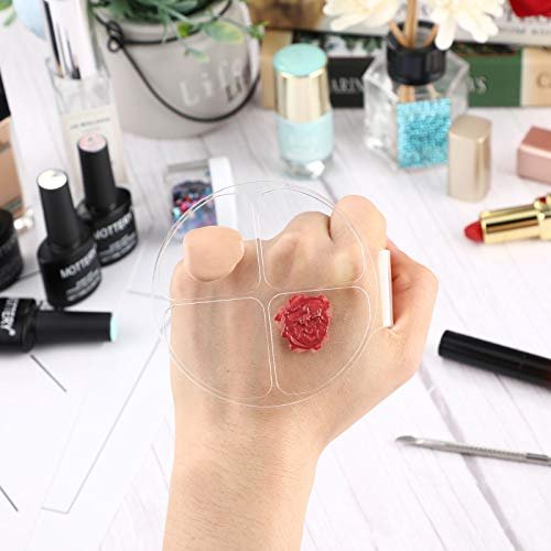 Maitys 2-Piece Acrylic Makeup Palette Set with Spatula – Clear Foundation Mixing Tray for Nail Art, Cream Blending & Cosmetic Color Mixing - görsel 8