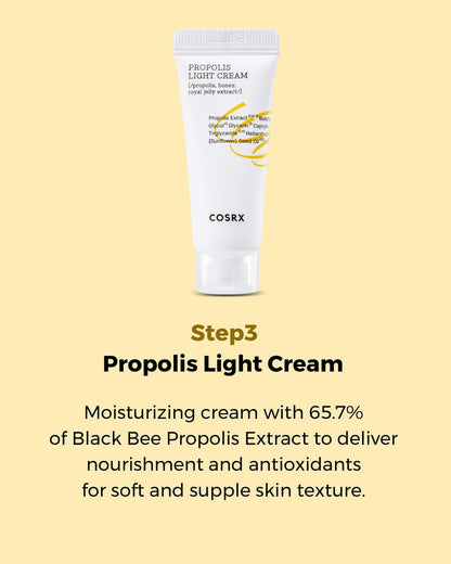 COSRX Honey Glow Kit - Korean Skin Care Set with Propolis Facial Toner, Serum & Cream, Mini Travel Essentials, Deep Moisture, Hydration, Nourishment, Travel Size Gift Set Avelisse