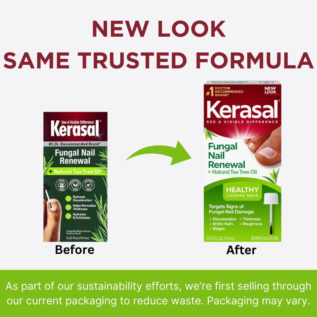 Kerasal Renewal Nail Repair Solution with Tea Tree Oil - 0.33 oz - Restore Discolored & Damaged Nails - görsel 4