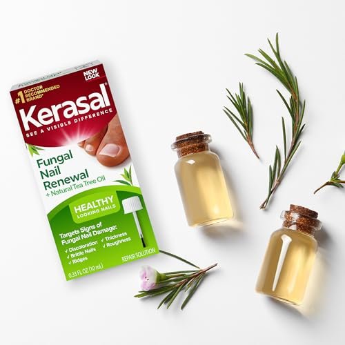 Kerasal Renewal Nail Repair Solution with Tea Tree Oil - 0.33 oz - Restore Discolored & Damaged Nails - görsel 7