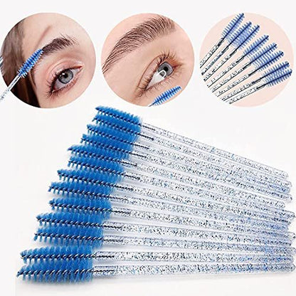300-Pack Disposable Eyelash Mascara Brushes - Colorful Silicone Spoolies for Lash Extensions, Eyebrow Grooming & Makeup Application