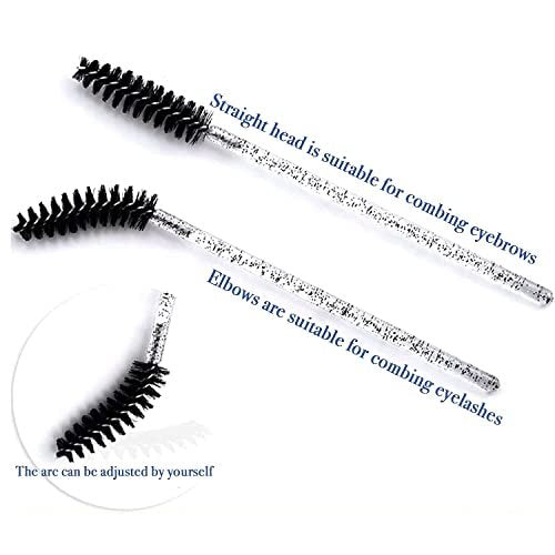 300-Pack Disposable Eyelash Mascara Brushes - Colorful Silicone Spoolies for Lash Extensions, Eyebrow Grooming & Makeup Application - görsel 12