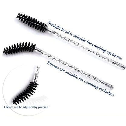 300-Pack Disposable Eyelash Mascara Brushes - Colorful Silicone Spoolies for Lash Extensions, Eyebrow Grooming & Makeup Application