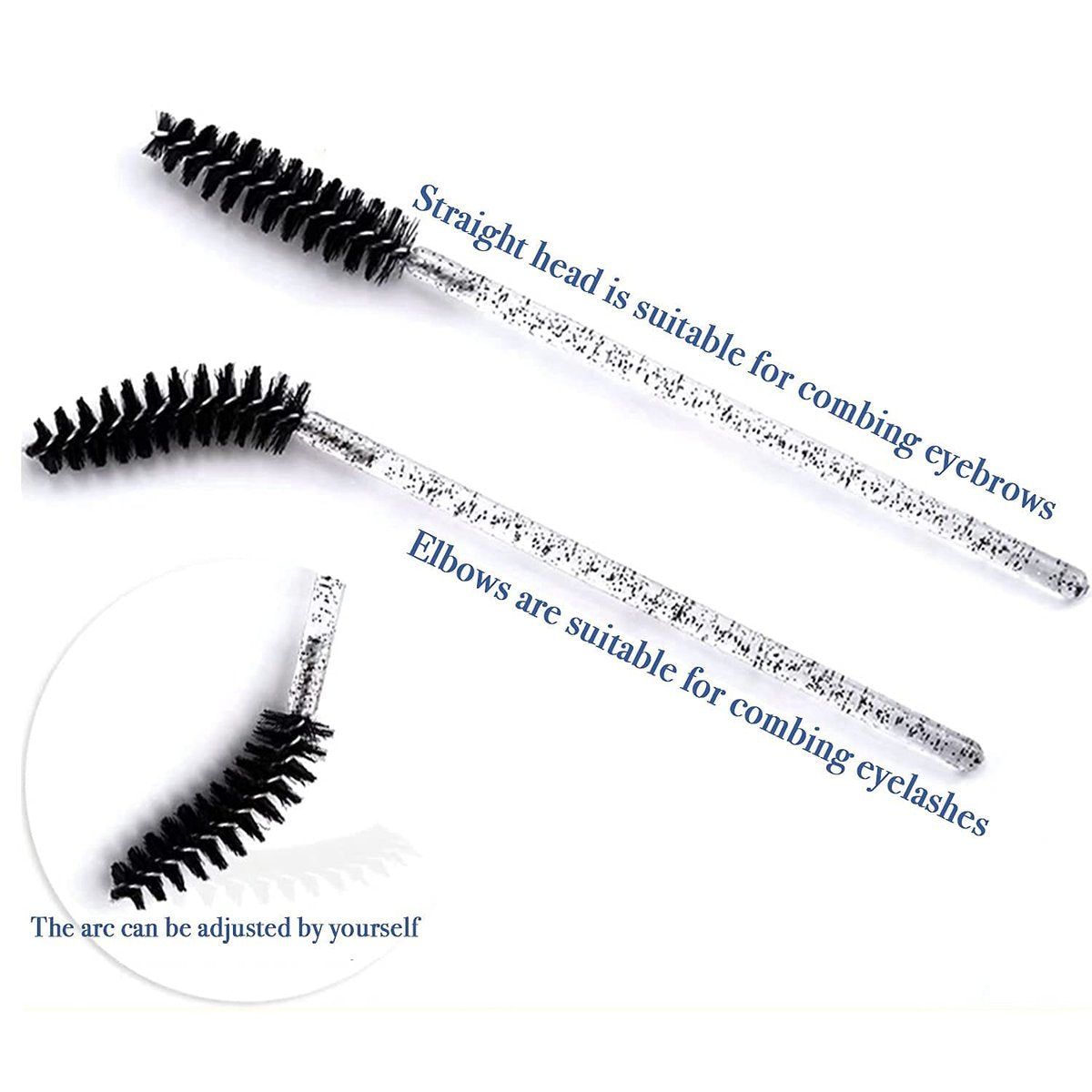300-Pack Disposable Eyelash Mascara Brushes - Colorful Silicone Spoolies for Lash Extensions, Eyebrow Grooming & Makeup Application - görsel 11