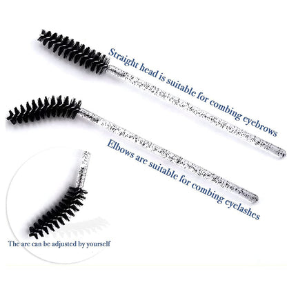 300-Pack Disposable Eyelash Mascara Brushes - Colorful Silicone Spoolies for Lash Extensions, Eyebrow Grooming & Makeup Application