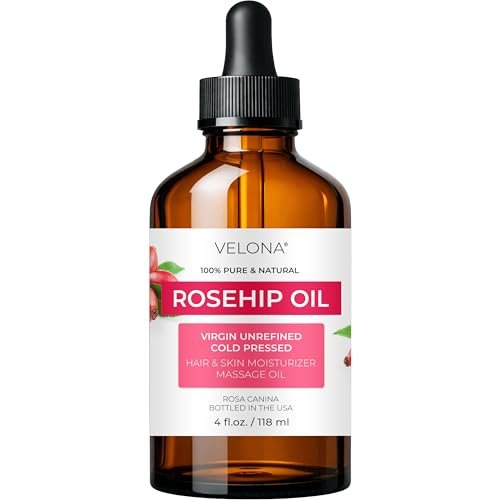 velona 100% Pure Rosehip Oil - 4 Fl Oz | Cold Pressed, Unrefined, Hexane Free Carrier Oil for Face, Hair, Body, and Skin Care - Moisturizing, Helps Reduce Stretch Marks and Scars - görsel 2