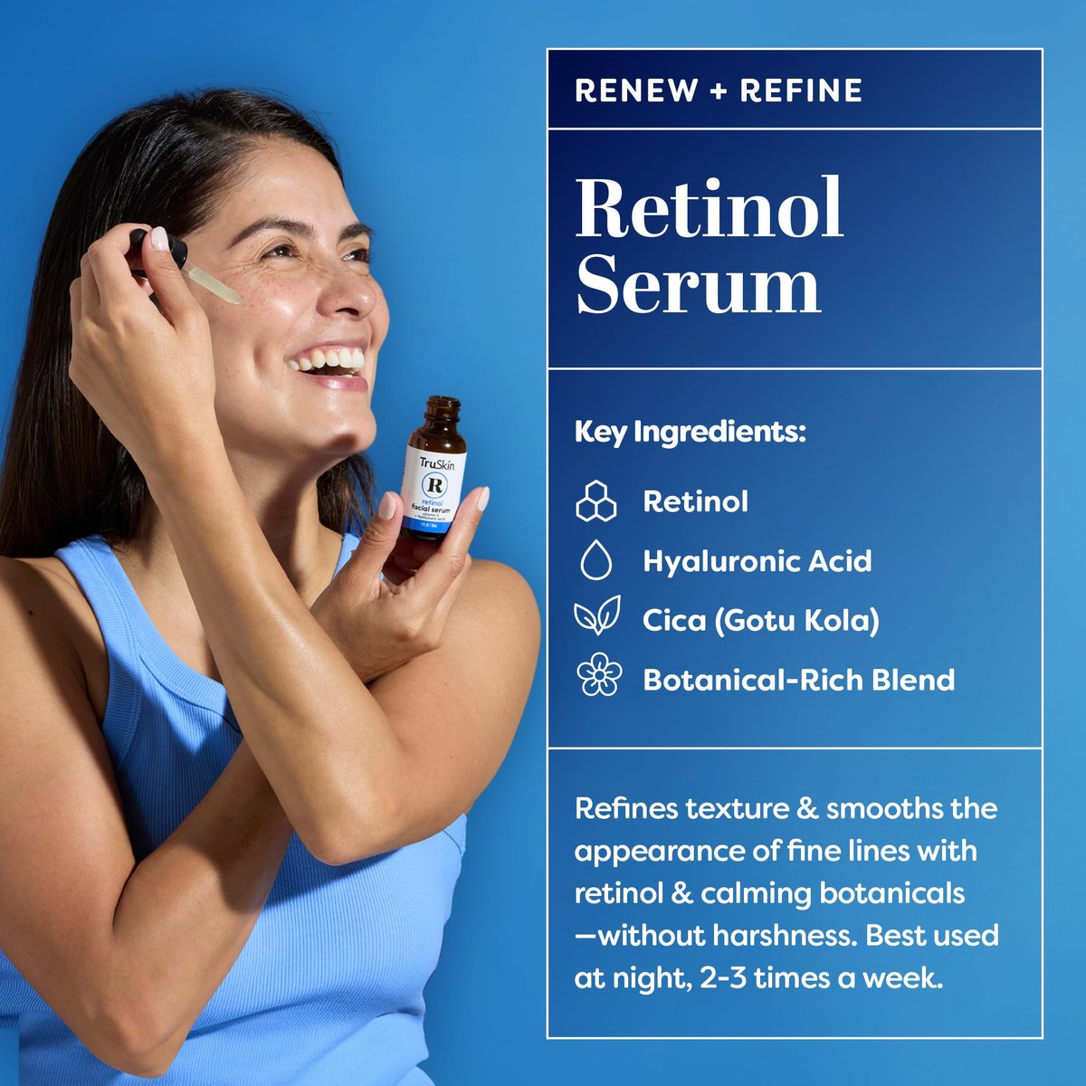 TruSkin Face Serum Trio: Vitamin C, Retinol & Hyaluronic Acid Anti-Aging Serums for Face - AM, PM & All-Day Skincare Routine Avelisse