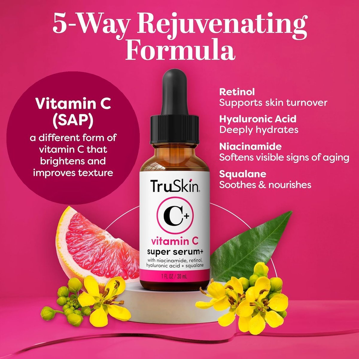 TruSkin Super C Duo - Vitamin C Plus Super Serum & Brightening Moisturizer Set for Anti-Aging, Hydrated, Smooth & Firmer-Looking Skin Avelisse