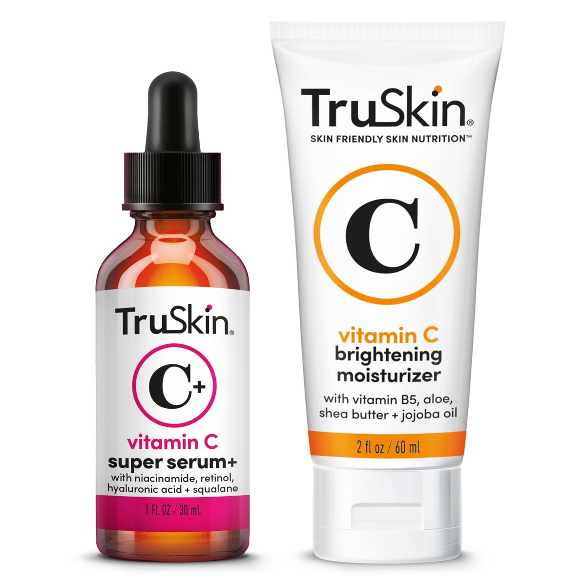 TruSkin Super C Duo - Vitamin C Plus Super Serum & Brightening Moisturizer Set for Anti-Aging, Hydrated, Smooth & Firmer-Looking Skin Avelisse