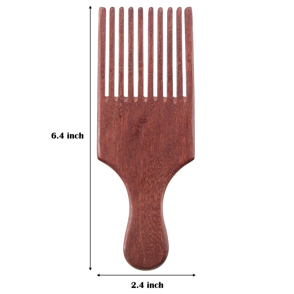 Patelai 2 Pcs Wooden Beard Pick Afro Beard Comb Wood Hair Pick Long Tooth Detangling Comb for Men Women - görsel 3