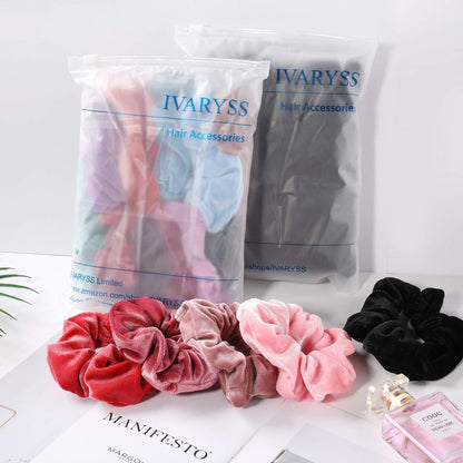 IVARYSS 20-Pack White Cotton Scrunchies for Tie Dye, DIY Bow Scrunchies & Headbands – Soft Hair Ties for Girls and Women