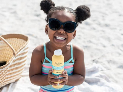 Babo Botanicals Super Shield Mineral Sunscreen Spray SPF 50 - Natural Zinc Oxide & Titanium Dioxide - Extra Sensitive Skin - Water Resistant - Vegan - Fragrance-Free - Air-Powered Spray - For All Ages Avelisse