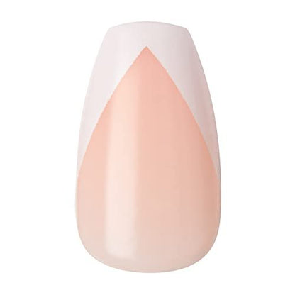 imPRESS Press-On Manicure 'So French' - Medium Length, 30 Fake Nails with PureFit Technology