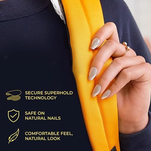 imPRESS Press-On Manicure 'So French' - Medium Length, 30 Fake Nails with PureFit Technology - görsel 8