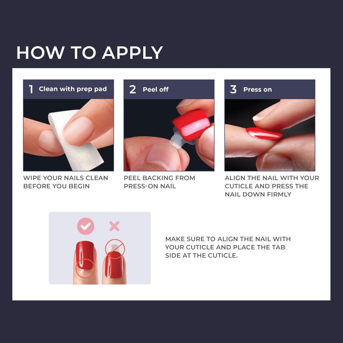 imPRESS Press-On Manicure 'So French' - Medium Length, 30 Fake Nails with PureFit Technology - görsel 3