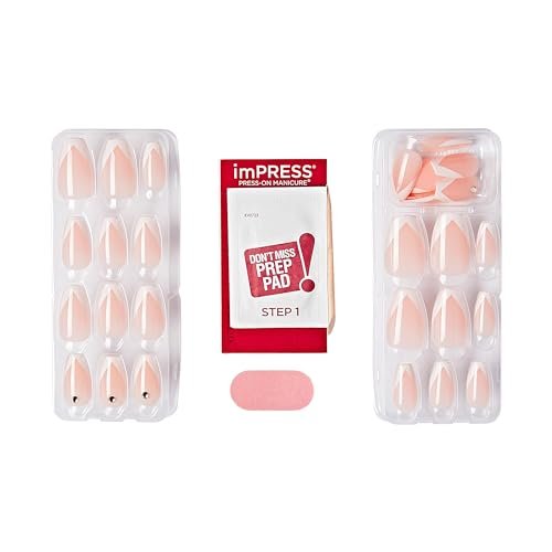 imPRESS Press-On Manicure 'So French' - Medium Length, 30 Fake Nails with PureFit Technology - görsel 14