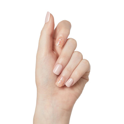Kiss imPRESS No Glue Press On Nails - Dorothy Design, Short Squoval, Pink & Silver, 30 Nails