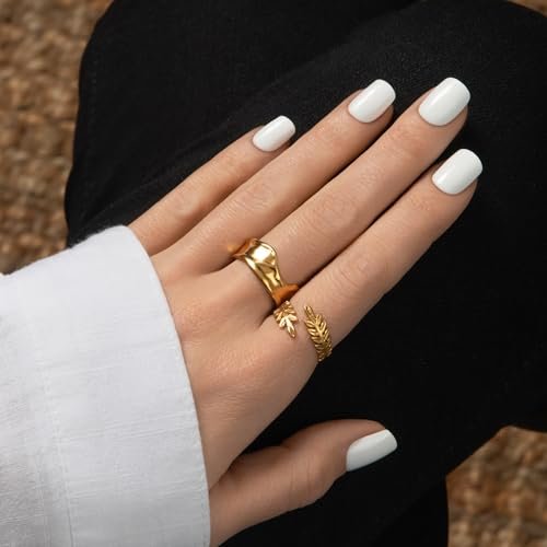 Kiss imPRESS No Glue Mani Press On Nails - Frosting White Short Squoval - 30 Nails + Tools - görsel 5