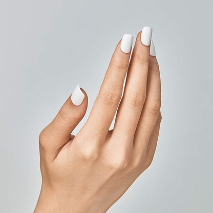 Kiss imPRESS No Glue Mani Press On Nails - Frosting White Short Squoval - 30 Nails + Tools