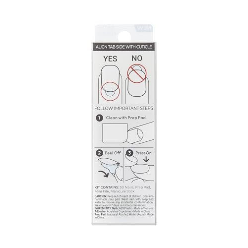 Kiss imPRESS No Glue Mani Press On Nails - Frosting White Short Squoval - 30 Nails + Tools - görsel 17
