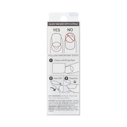 Kiss imPRESS No Glue Mani Press On Nails - Frosting White Short Squoval - 30 Nails + Tools