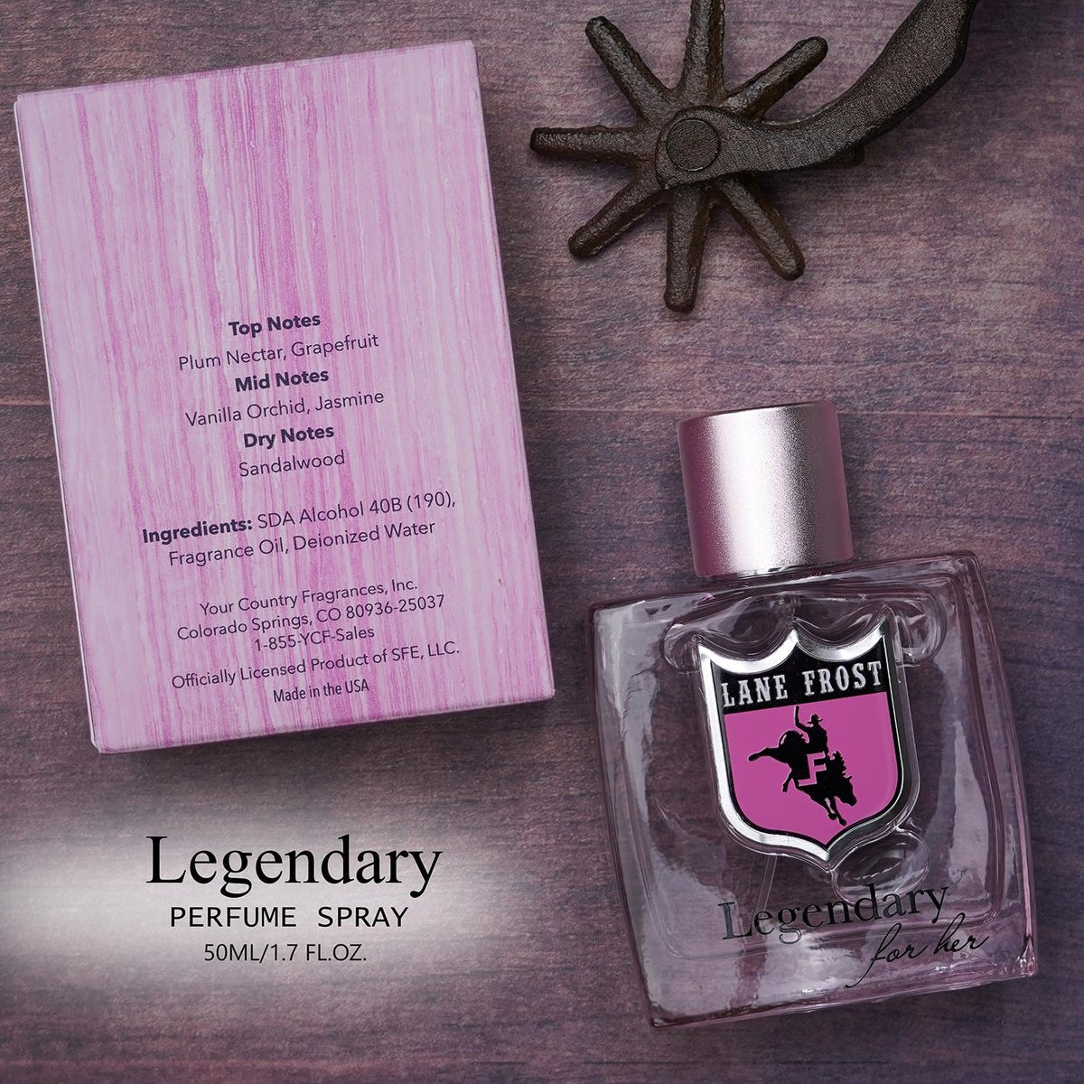 Lane Frost Legendary For Her Perfume | Western-Inspired Women's Fragrance with Plum, Vanilla, and Amber | Long Lasting Feminine Perfume Spray Avelisse