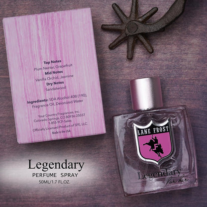 Lane Frost Legendary For Her Perfume | Western-Inspired Women's Fragrance with Plum, Vanilla, and Amber | Long Lasting Feminine Perfume Spray Avelisse