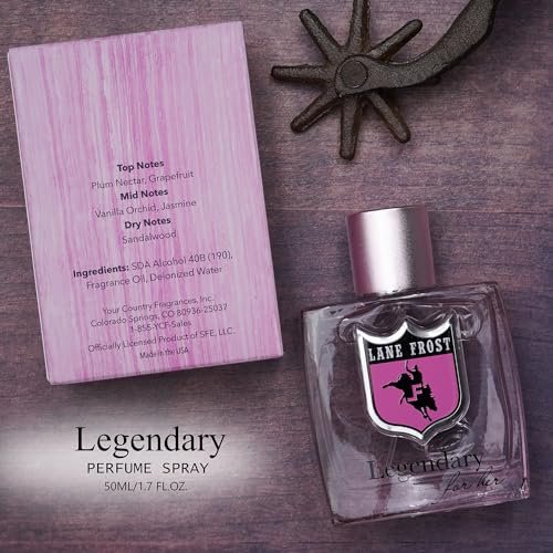Lane Frost Legendary For Her Perfume | Western-Inspired Women's Fragrance with Plum, Vanilla, and Amber | Long Lasting Feminine Perfume Spray Avelisse