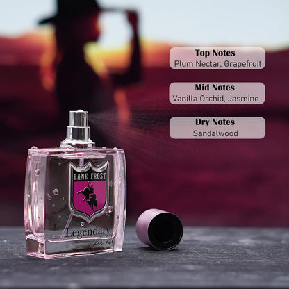 Lane Frost Legendary For Her Perfume | Western-Inspired Women's Fragrance with Plum, Vanilla, and Amber | Long Lasting Feminine Perfume Spray Avelisse