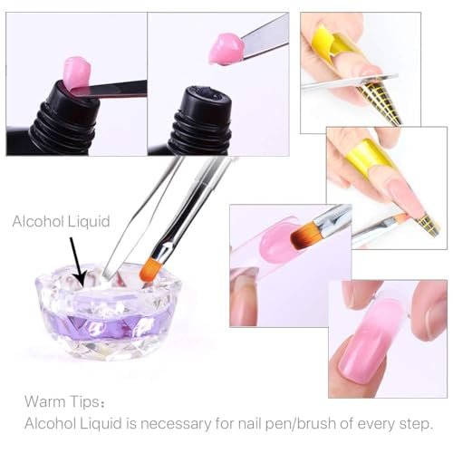 PayPie Dual-Ended Polygel Brush & Picker Tool - 2 in 1 Stainless Steel Nail Art Brush for Polygel, Gel, and Acrylic Nail Extensions (Black) - görsel 12