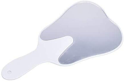 ORILAO 6-Pack Dental Tooth Mirrors with Shaped Handle – Plastic Handheld Mirrors for Home and Professional Use