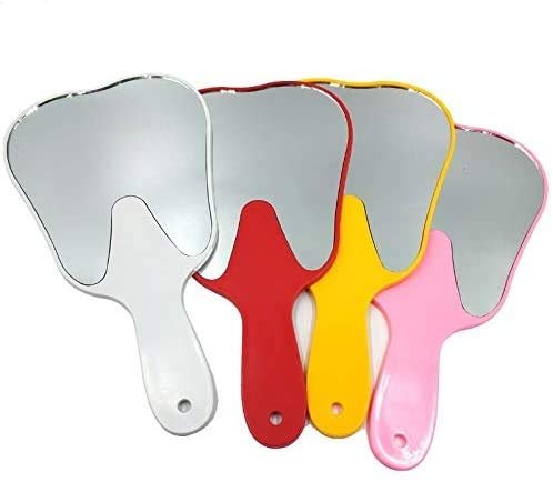 ORILAO 6-Pack Dental Tooth Mirrors with Shaped Handle – Plastic Handheld Mirrors for Home and Professional Use - görsel 3