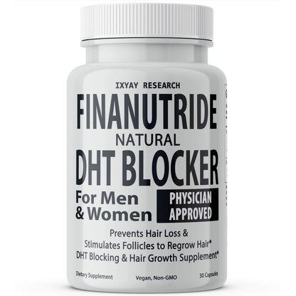 Finanutride Natural DHT Blocker & Hair Growth Capsules – Prevent Hair Loss, Stimulate Follicles, Proprietary Regrowth Treatment Avelisse