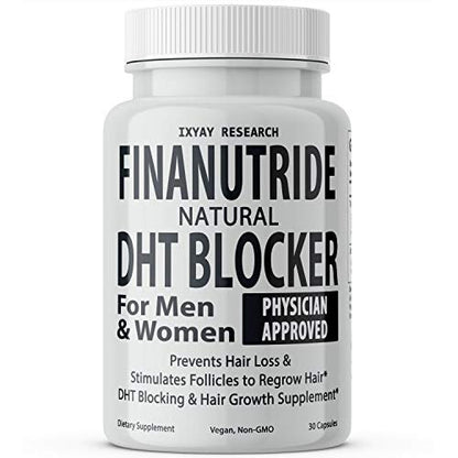 Finanutride Natural DHT Blocker & Hair Growth Capsules – Prevent Hair Loss, Stimulate Follicles, Proprietary Regrowth Treatment Avelisse