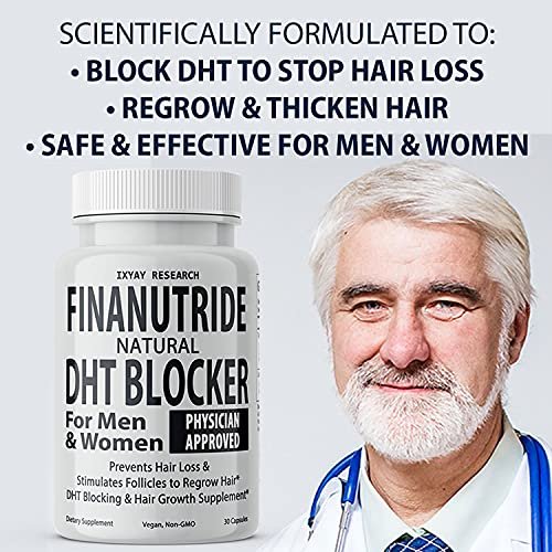 Finanutride Natural DHT Blocker & Hair Growth Capsules – Prevent Hair Loss, Stimulate Follicles, Proprietary Regrowth Treatment Avelisse