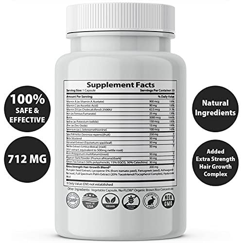 Finanutride Natural DHT Blocker & Hair Growth Capsules – Prevent Hair Loss, Stimulate Follicles, Proprietary Regrowth Treatment Avelisse