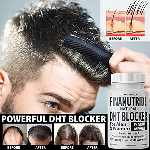 Finanutride Natural DHT Blocker & Hair Growth Capsules – Prevent Hair Loss, Stimulate Follicles, Proprietary Regrowth Treatment Avelisse