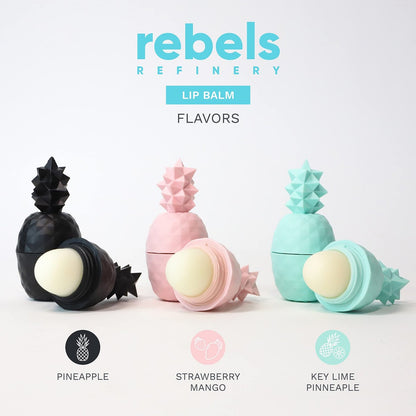 Rebels Refinery 3-Piece Pineapple-Shaped Lip Balm Bundle - Multicolor Avelisse
