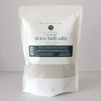 Rowe Casa Organics Detox Bath Salts with Magnesium and Bentonite Clay – 35 oz Natural Bath Soak for Body Cleanse, Restore, and Relaxation Avelisse