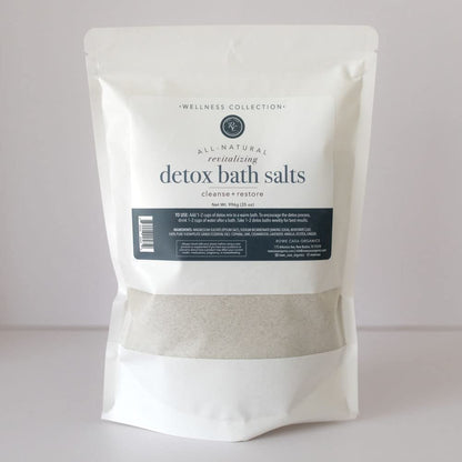 Rowe Casa Organics Detox Bath Salts with Magnesium and Bentonite Clay – 35 oz Natural Bath Soak for Body Cleanse, Restore, and Relaxation Avelisse