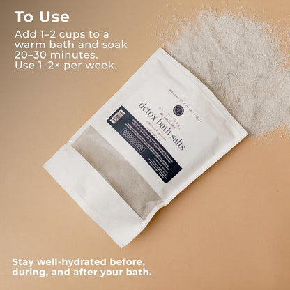 Rowe Casa Organics Detox Bath Salts with Magnesium and Bentonite Clay – 35 oz Natural Bath Soak for Body Cleanse, Restore, and Relaxation Avelisse